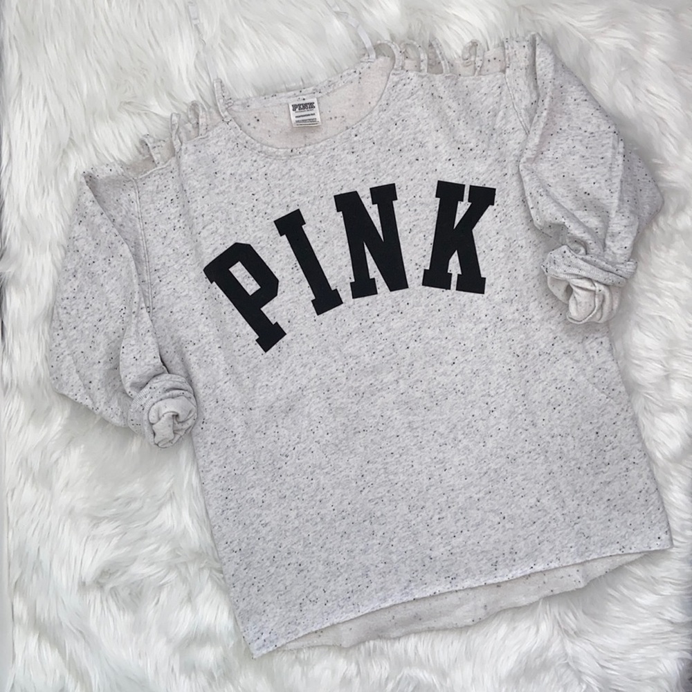 PINK cold shoulder sweatshirt XS